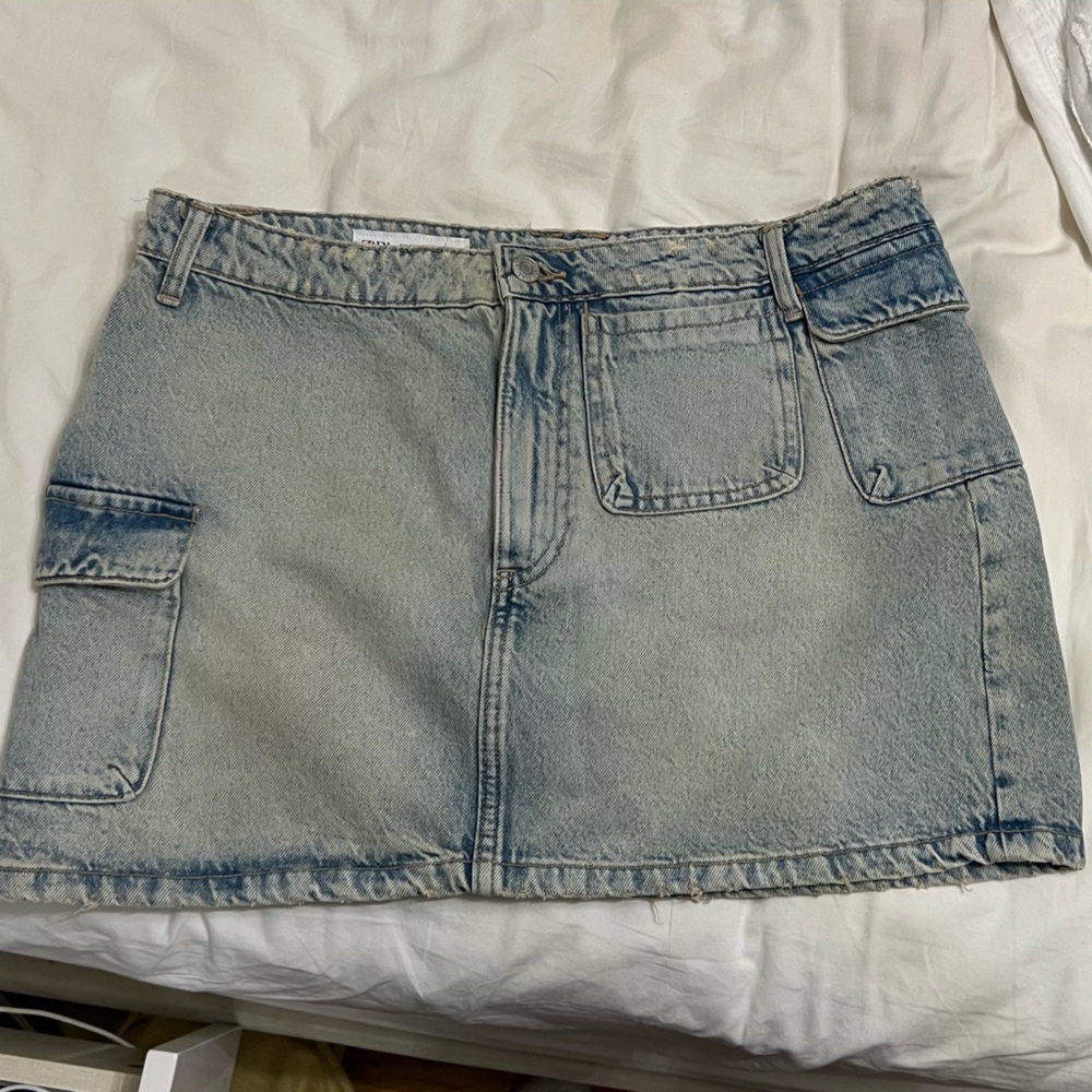 Zara Blue Mini Cargo Skirt